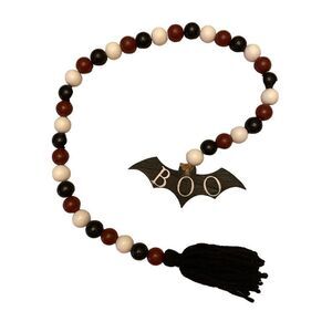 Halloween Black Bat Wood Bead Garland Strands Tassels‎